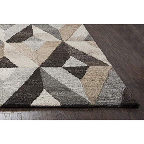 Rizzy Home Alora Decor Makalu 2'6" X 8' Geometric Gray/Natural Hand-Tufted Area Rug