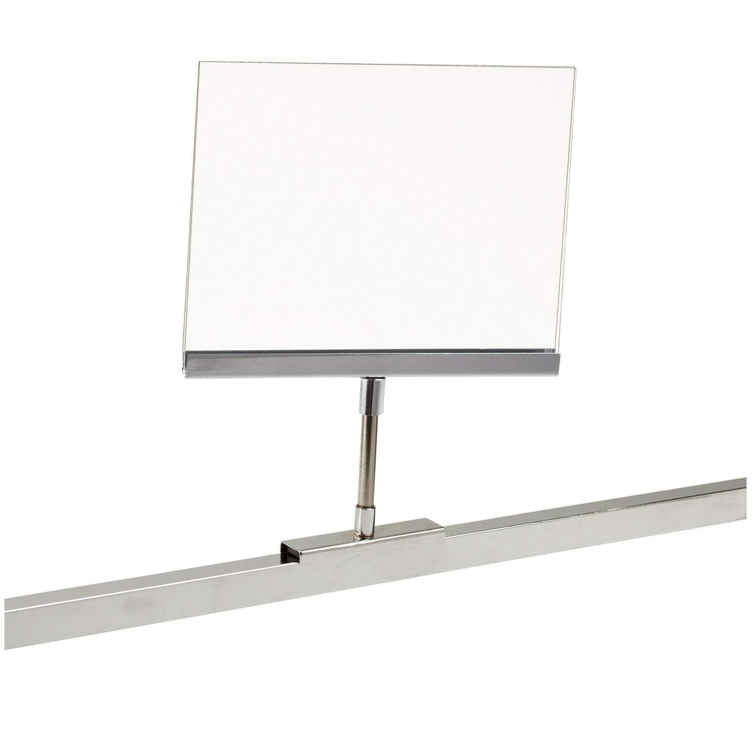 Retail Rack Acrylic Frame Magnetic Base Sign Holder, 5.5' X 7' Card Display, 9.5' H, 2 Pack