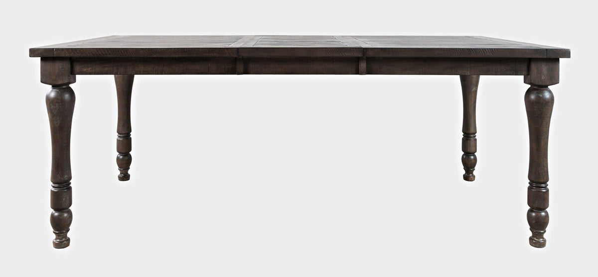 Jofran Madison County Reclaimed Solid Wood Rustic 78'' Extension Farmhouse Dining Table, Barnwood Brown