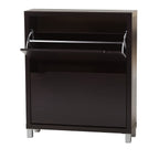 Baxton Studio Simms Modern Shoe Cabinet, Dark Brown