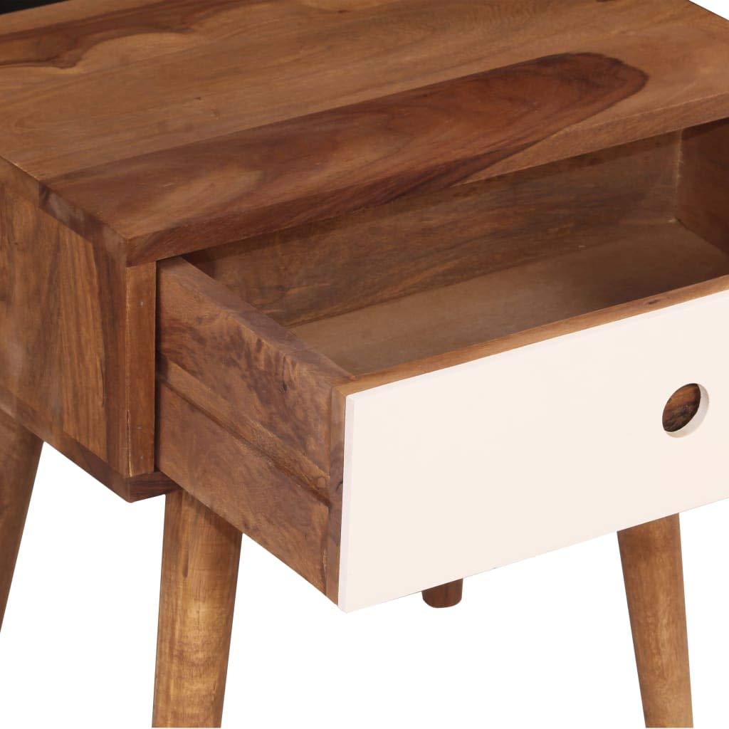 vidaXL Bedside Table Solid Sheesham Wood 17.7&quot;x11.8&quot;x17.7&quot;