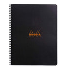 Rhodia Wirebound Notebook, A4+, Lined - Black
