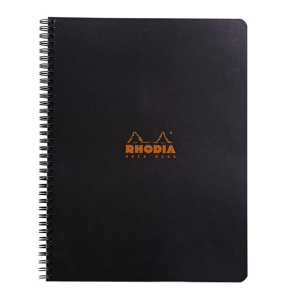 Rhodia Wirebound Notebook, A4+, Lined - Black