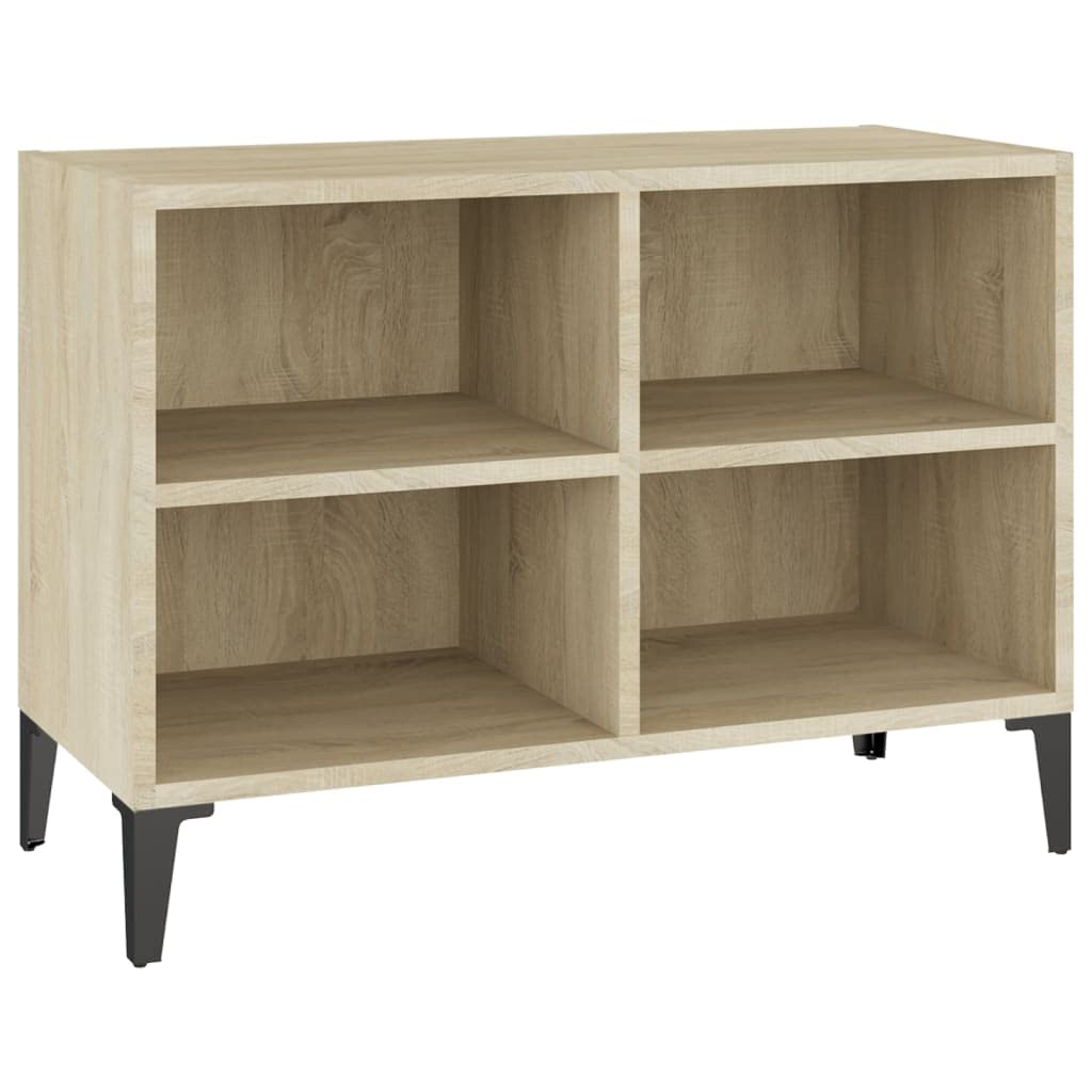 vidaXL TV Cabinet with Metal Legs Sonoma Oak 27.4&quot;x12&quot;x20&quot;