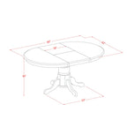 East West Furniture Avon7-Sbr-C 7 Pc Avon Dinette Table Featuring Leaf And 6 Cushion Kitchen Chairs.