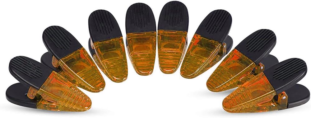Vip Home Essentials -Thick Plastic Clips With Neodymium Magnet - 3-1/4' Length - Durable Versatile All-Purpose (Orange)