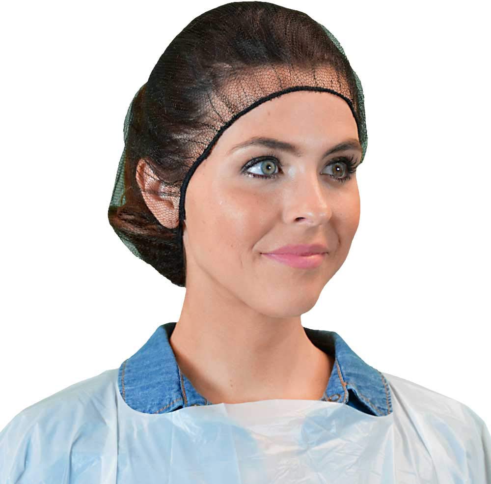 QIAN SOU Disposable Hair Nets Durable Nylon Caps Breathable Honeycomb 24'' (100)