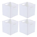 Haodehen Collapsible Plastic Storage Cube Bins, 4Pack