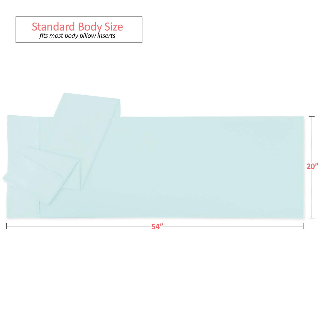 Nestl Body Pillow Cover - Soft Body Pillow Pillowcase - Lightweight Light Blue Pillowcase - Microfiber Body Pillow Case Cover - 20X54 Inches - Envelope Closure