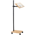 Vivo 16 Inch Mobile Bamboo Book Stand For Hands Free Reading, Rolling Lectern For Novels, Cookbooks, Laptops, Tablets, Mobile Ph