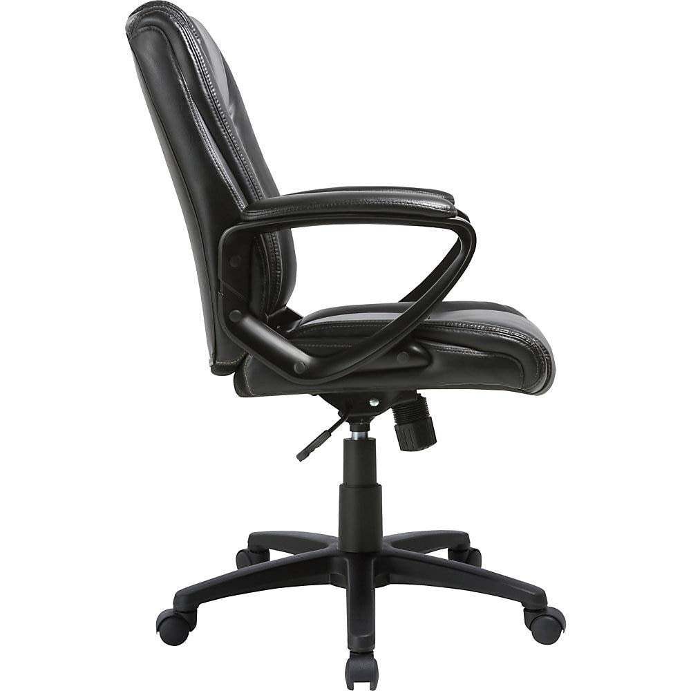 Lorell Soho High-Back Black Leather Chair