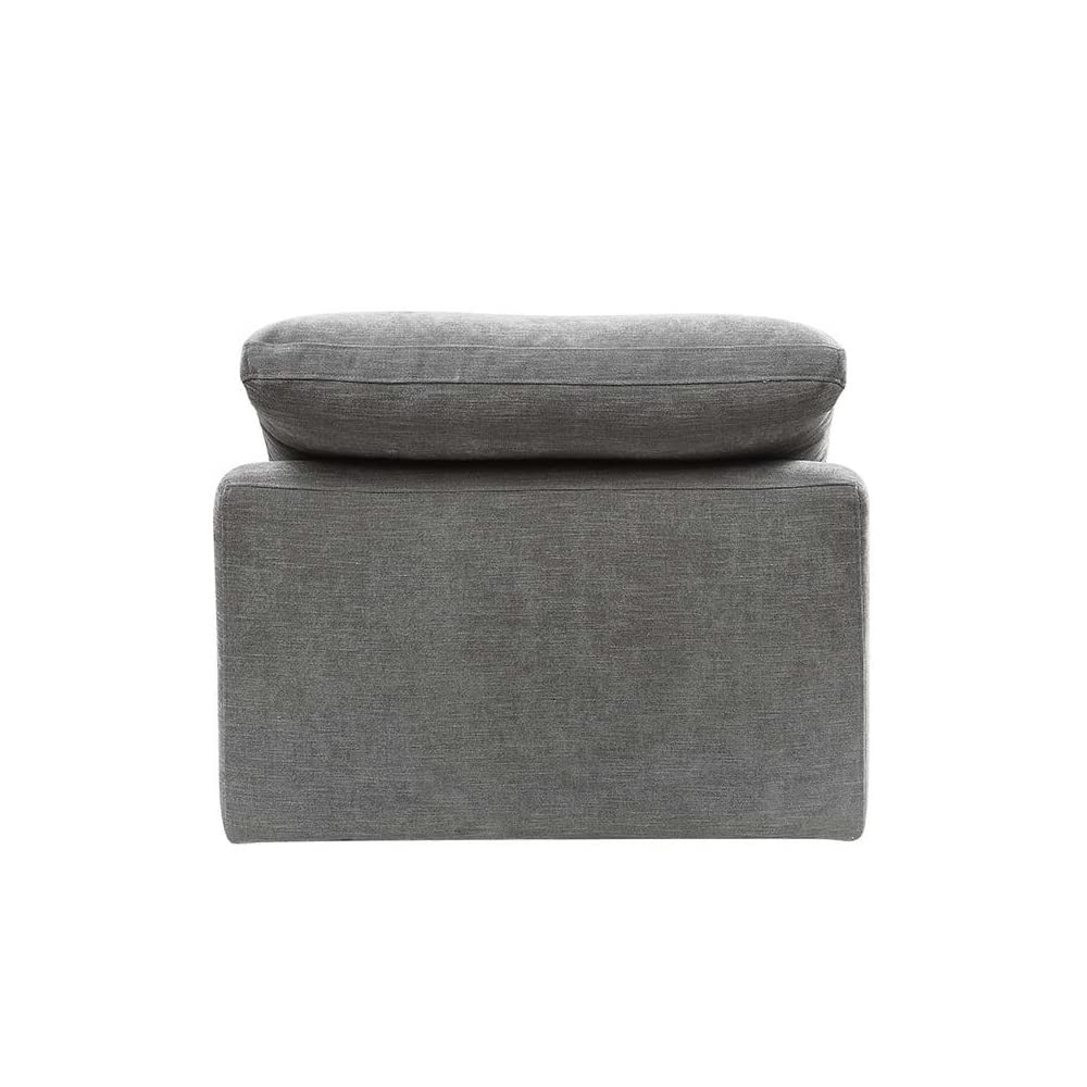 Acme Furniture Linen Upholstery Modular Armless Chair, Gray