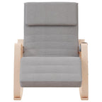 vidaXL Modern Rocking Chair - Light Gray Durable Fabric Upholstery - Solid Birch Wood Frame - Breathable and Long-Lasting - Enhanced Seating Experience