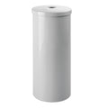 iDesign Freestanding Toilet Paper Canister with Lid for 3 Extra Rolls, Gray, Made in USA