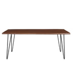 Modway Ardor 74&Quot; Live Edge Acacia Wood Rectangular Dining Table In Black Walnut