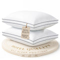 Lane Linen King Size Pillows Set of 2 - Medium Soft Support Gusseted Hotel Quality Bed Pillow, Down Alternative Pillows for Side