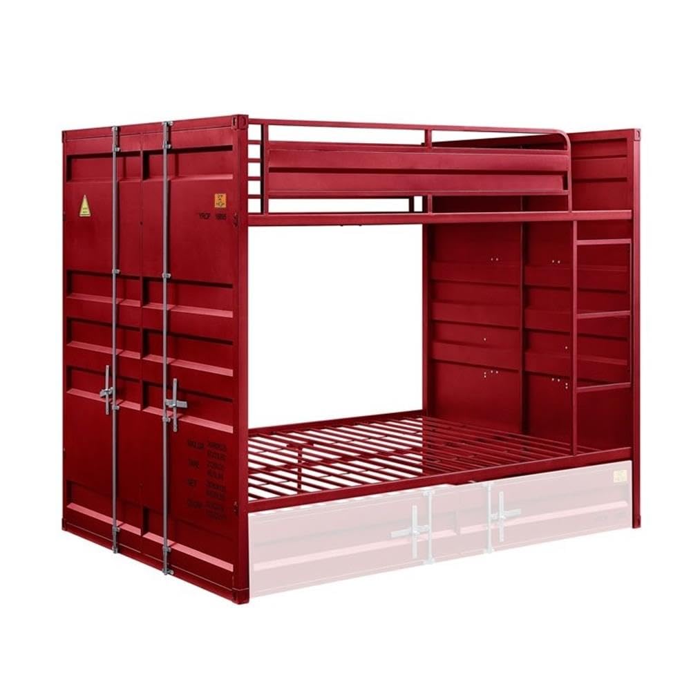 Acme Cargo Full Over Full Bunk Bed in Red