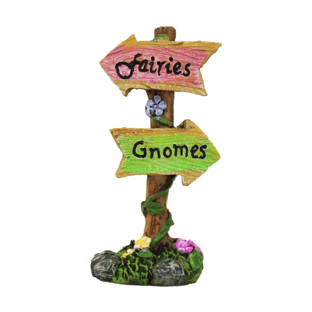 Nw Wholesaler 2.75 Inch Miniature Fairy Garden Fairies & Gnomes Sign - Supplies, Furniture, Tools, Animals And Accessories For F