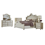 Coaster Antonella Queen Bed 5-Piece Set, Ivory/Camel