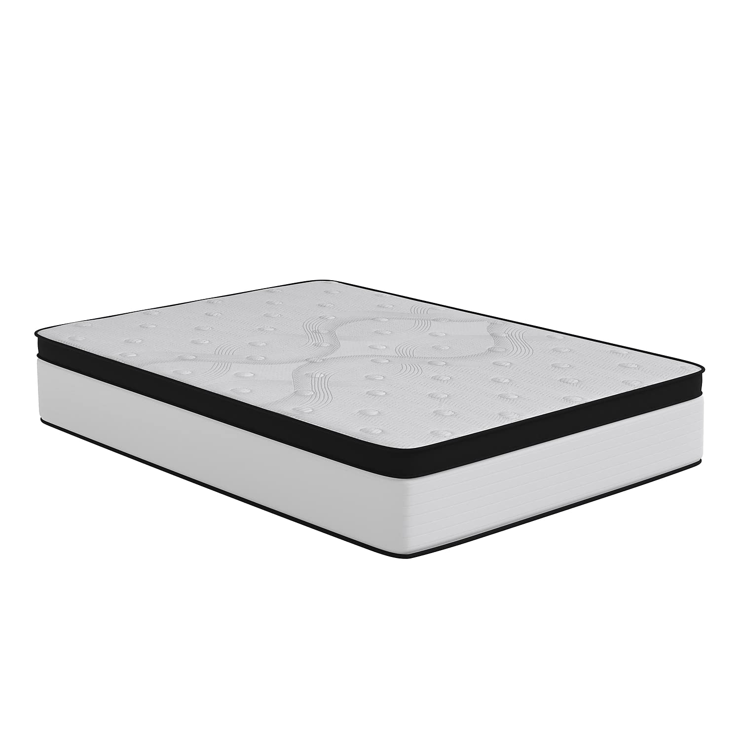Flash Furniture Capri Comfortable Sleep 12&Quot; Hybrid Pocket Spring And Foam Mattress In A Box, Extra Firm Foam Pocket Spring Hybrid Mattress, Full