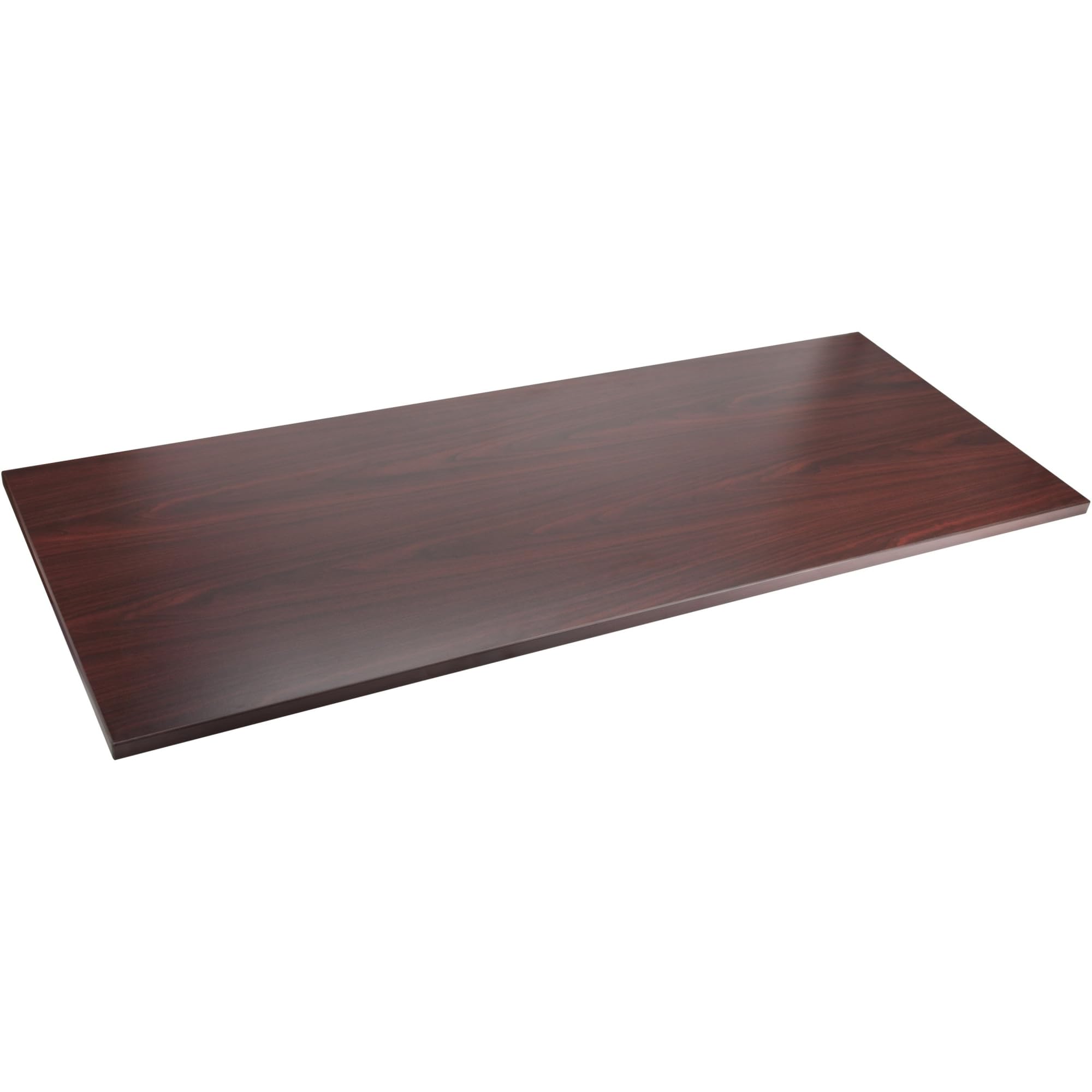 Lorell Llr59607 Quadro Sit/Stand Straight Edge Mahogany Tabletop