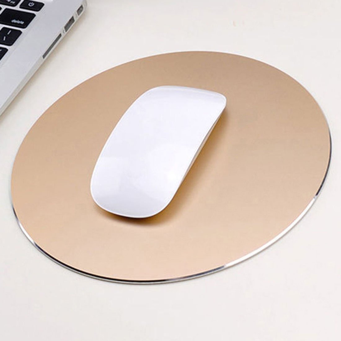 Toshion Mouse Pad Aluminum Mouse Pad. Non-Slip Aluminium Alloy Surface For Fast And Accurate Control Rubber Gaming Mouse Pad (Go