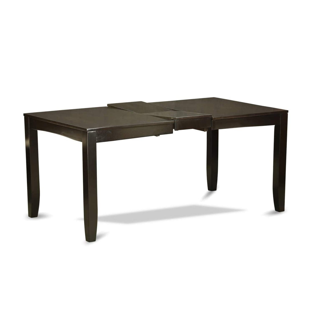 East West Furniture LYPF7-CAP-C Lynfield 7 Piece Kitchen Set Consist of a Rectangle Table with Butterfly Leaf and 6 Linen Fabric Dining Room Chairs, 36x66 Inch