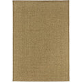 HomeRoots Polypropylene 5’x8’ Solid Tan Indoor Outdoor Area Rug
