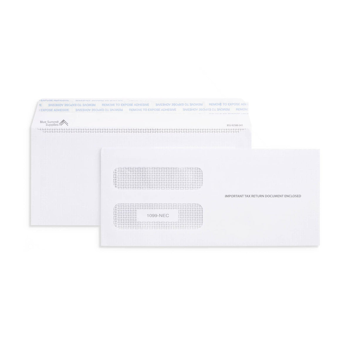 Blue Summit Supplies 50 1099 Nec Tax Form Envelopes For 2024, Fits Preprinted 3 Part 1099 Nec 2024 Forms, 3 13/16 X 8 3/8, Peel