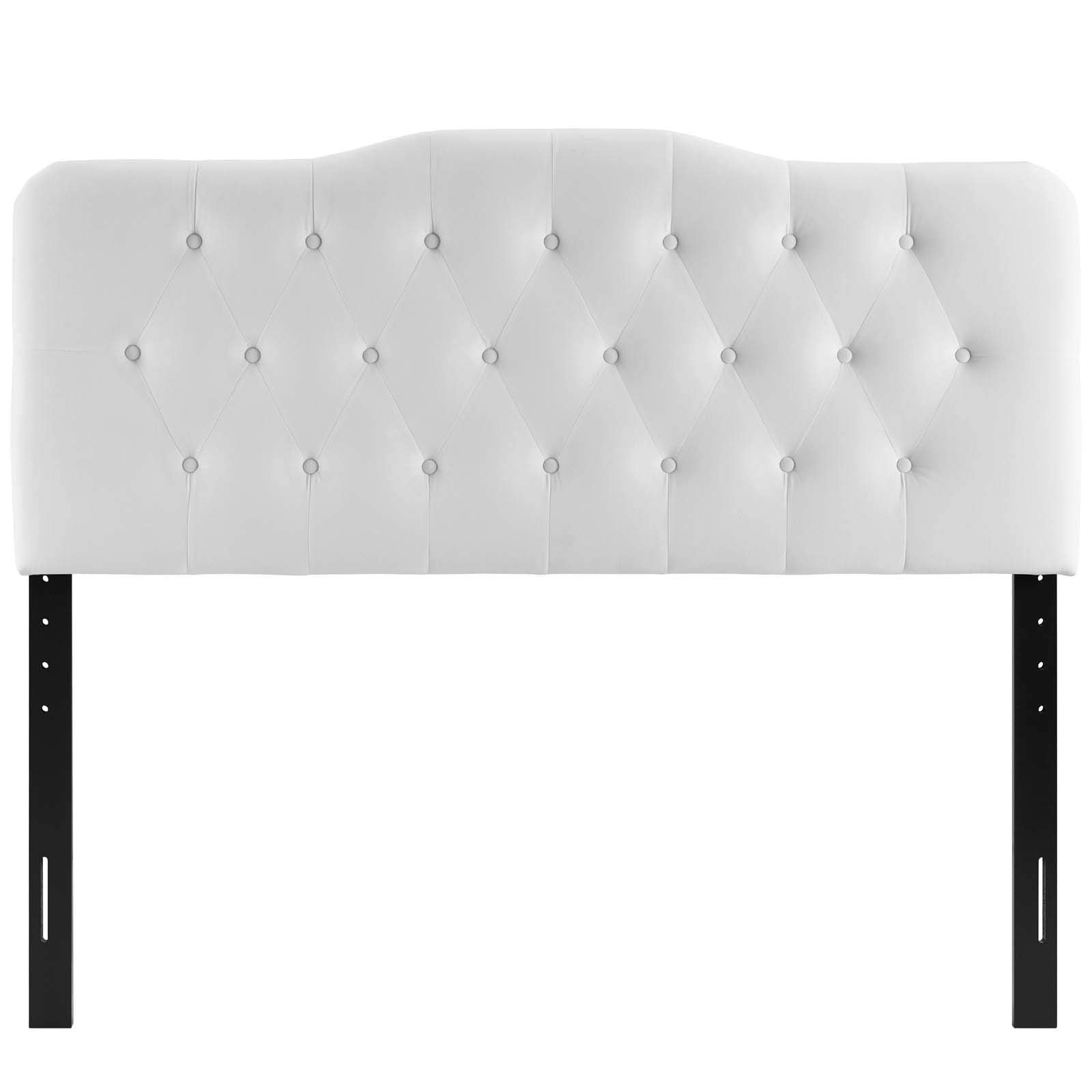 Modway Annabel Diamond Tufted Performance Velvet Twin Headboard In White