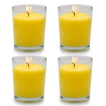 Small Citronella Candles Outdoor and Indoor, Yellow Soy Wax Votive Candles for Party Dinner and Camping - 12 Hours Burn Time, Se