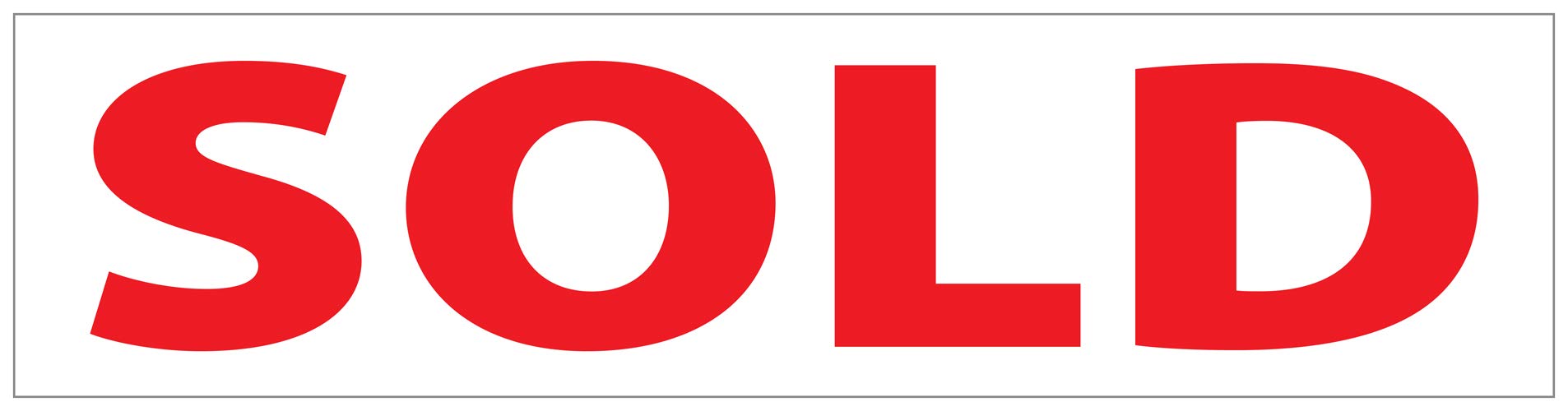 Calendars And More, Inc. Real Estate Listing Vinyl Sign Stickers - Removable & Reusable - Pack Of 10 (Sold)