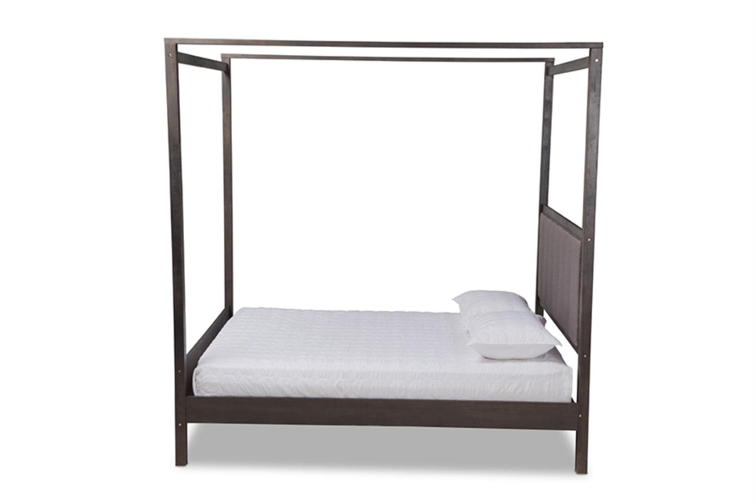 Baxton Studio Grey and Dark Greyish Oak King Bed MG0021-2-Gray/Green Gray-King