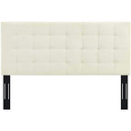 Modway Paisley Upholstered Biscuit Tufted Performance Velvet Full / Queen Headboard Size In Ivory