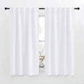 Nicetowm Window Treatment Curtain Panels - (White Color) W42 X L63, 2 Pieces, Semi Blackout Window Treatment Drape Panel For Kids Bedroom