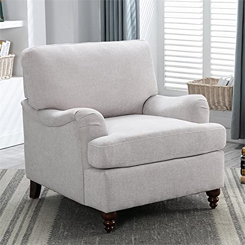 Comfort Pointe Clarendon Oatmeal Gray Polyester Fabric Upholstered Transitional Arm Chair