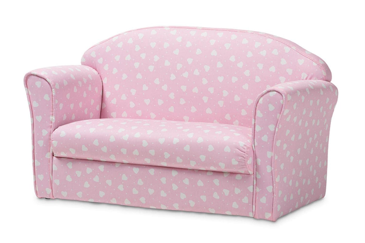 Baxton Studio 2-Seater Sofa in Pink