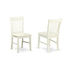 East West Furniture Bono3-Lwh-W 3 Piece Dining Room Table Set Contains A Round Kitchen Table And 2 Dining Chairs, 42X42 Inch, Linen White