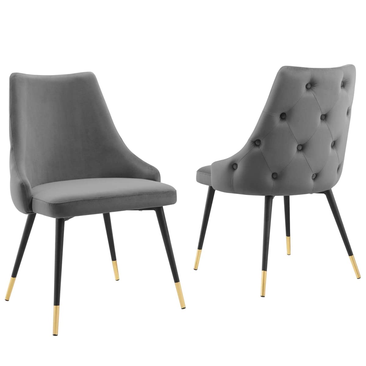 Modway Furniture Eei-5043-Gry Adorn Dining Side Chair Performance Velvet Gray - Set Of 2