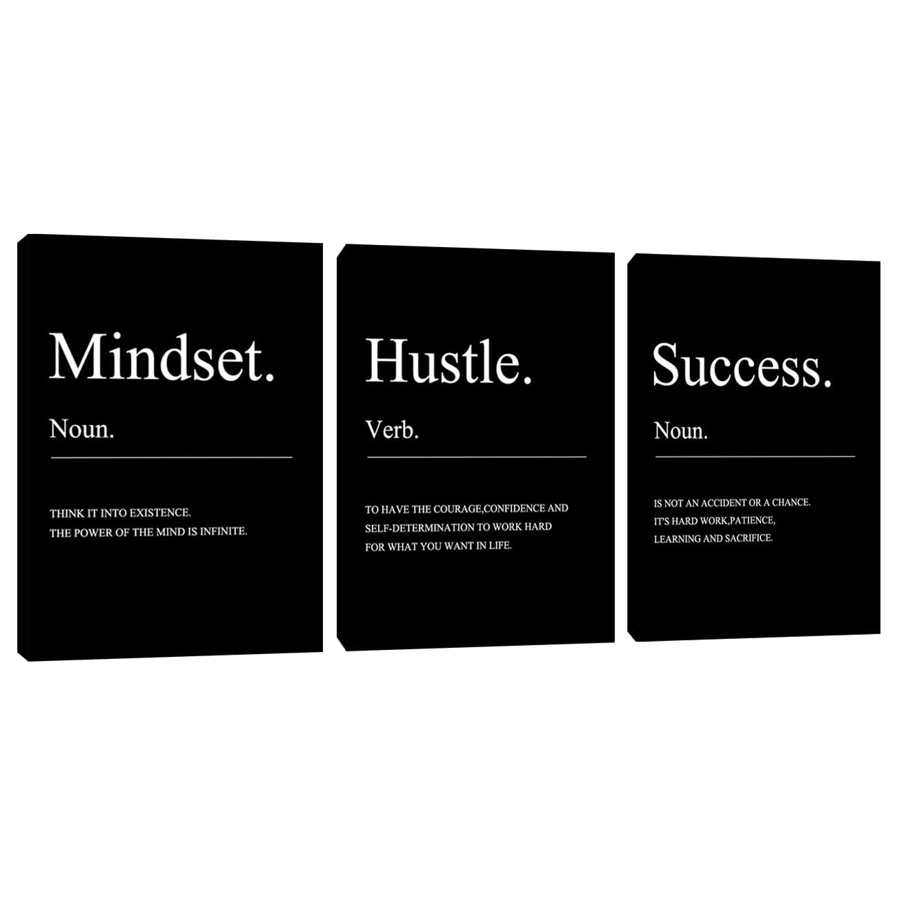 Large Motivational Office Wall Decor Mindset Canvas Wall Art Hustle Posters Prints Entrepreneur Success Paintings Picture Artwor