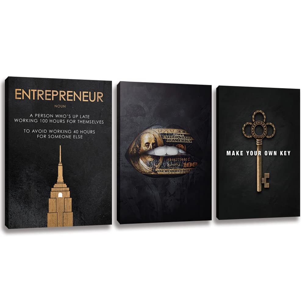 Inspirational Success Posters Wall Art Motivational Canvas Wall Decor Inspirational Art Entrepreneur Quotes Hustle Picture Paint