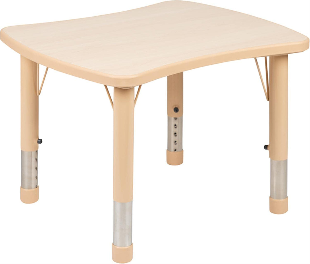 Flash Furniture Wren 21.875&quot;W X 26.625&quot;L Rectangular Natural Plastic Height Adjustable Activity Table