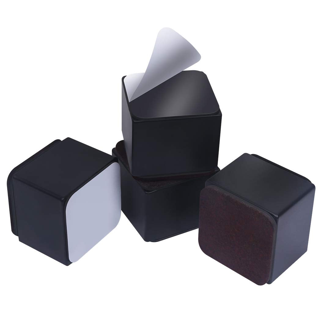 Ezprotekt 2 Inch Bed Riser - Solid Steel Self Adhesive Furniture Riser Or Bed Lift, Creates An Additional 2 Inches Of Height For