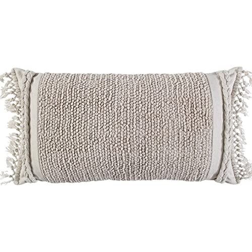 Rizzy Home 20" x 20" Poly Filled Pillow with Woven Cotton Cover-Natural