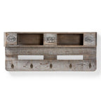 Wholesale Interiors Baxton Studio Ferguson Grey Oak Finished Wood Mounted Coat Rack with Shelves