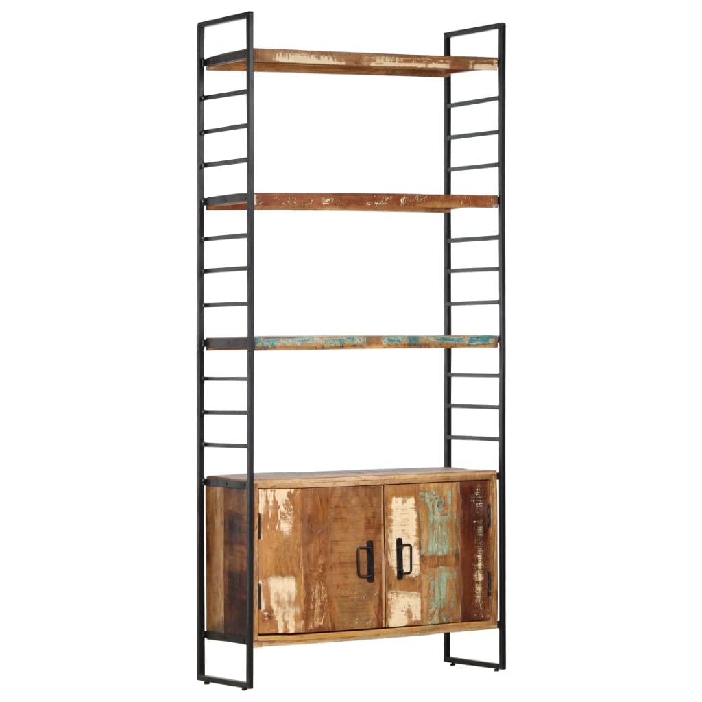 vidaXL 4-Tier Bookcase 31.5&quot;x11.8&quot;x70.9&quot; Solid Reclaimed Wood
