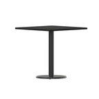Flash Furniture Stiles 30'' Square Black Laminate Table Top with 18'' Round Table Height Base
