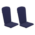 Flash Furniture Charlestown Set of 2 Adirondack Chair Cushions - Blue Fabric Cushions - 2 Thick Padding - Indoor/Outdoor - Patio