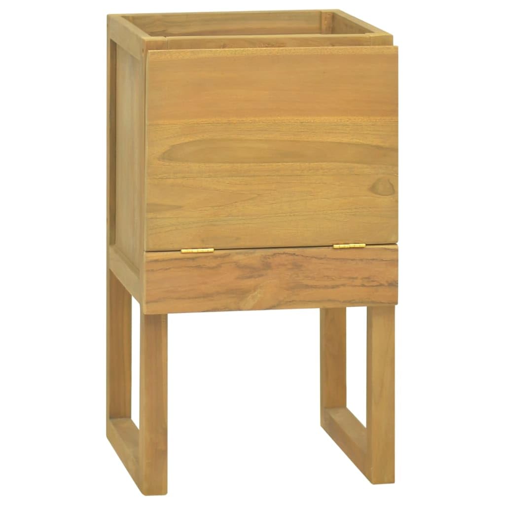 vidaXL Solid Teak Wood Bathroom Cabinet - Retro Style Brown Cabinet for Bathroom Storage, Dimensions 16.1&quot; x 15.7&quot; x 29.5&quot;