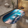 Besque 3D Bathroom mat, Door Mat, Floor Mat,Rare 3D Patterned Bath Mat, Bathroom Decor,AntiSlip, Absorbent Bath Rug, Quick Dryi